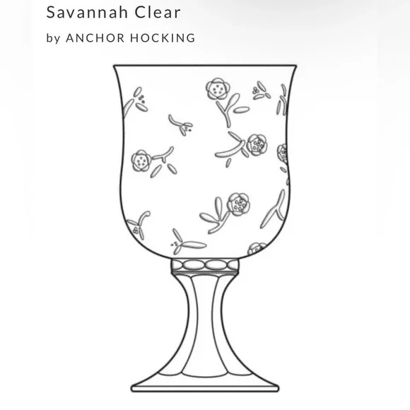 (2) Savannah Anchor Hocking Water Goblets - Picture 9 of 10